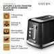 image 2 of Tower T20083BLK Saturn 2 Slice Toaster Black