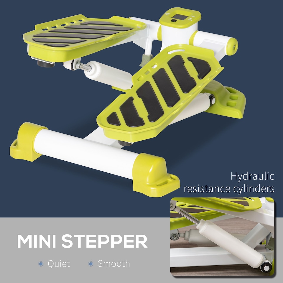 image 1 of HOMCOM Portable Mini Stepper Step Machine for Home Gym Office Exercise Workout
