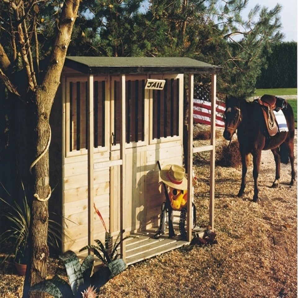 Jailhouse/Stable Playhouse Kid's Wendy House Grey