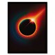 image 1 of Total Solar Eclipse Orange Ring Fire Black Framed Wall Art Print A4