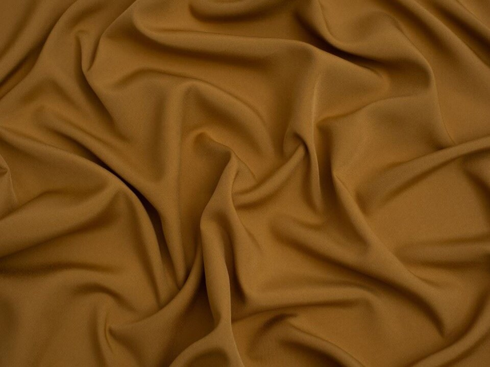 Minerva Core Range Gold Soft Touch Crepe Fabric for Dressmaking, 110cm / 43" Wide - per metre