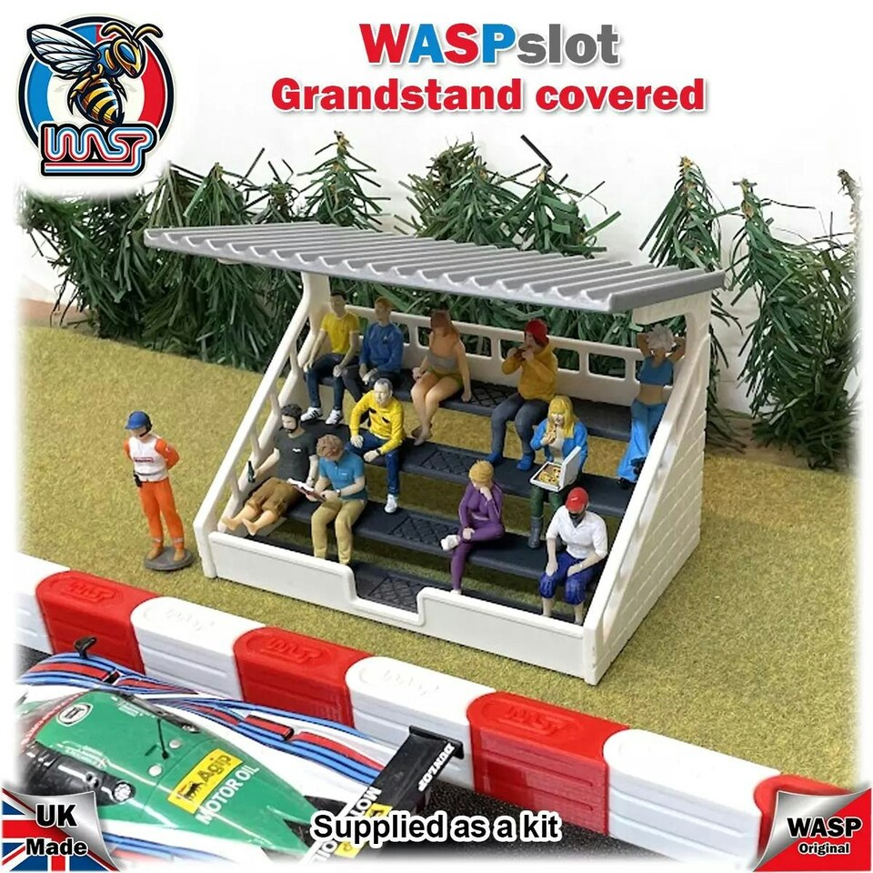 image 1 of Slot Car Track Scenery Grandstand Covered Small 1:32 Scale Wasp P
