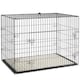 image 1 of PawHut Dog Crate with Two Doors, Tray, Soft Cushion, for Large Dogs, Black
