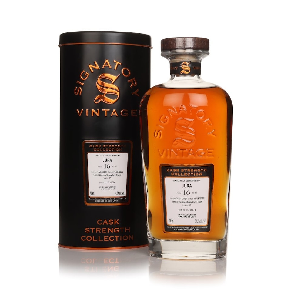image 1 of Jura 16 Year Old 2009 cask 15 - Cask Strength Collection Signatory | Clear | Jura - Signatory Vintage Single Cask #15 - 2009 16 year old Whisky 70cl 54.2% ABV | 1