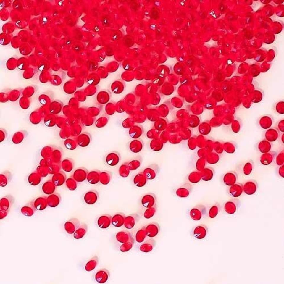 Red 6mm Tiny Diamonds Premium Table Gems 28g