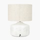 image 3 of Dandelion Flowers White Small Floral Ceramic Table Lamp | White | White | 1
