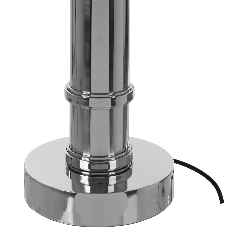image 1 of Interiors by Premier Table Lamp with Wide Tubular Base Silver