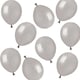 image 1 of Metallic Silver Biodegradable Mini Latex Balloons 13cm / 5 in - Pack of 50 Silver