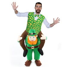 Irish Pick Me Up Costume with Waistcoat & Bow Tie Green | XL