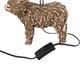 image 3 of Angus - Highland Cow Table Lamp With Oatmeal Linen Shade | Brown | Large | 1