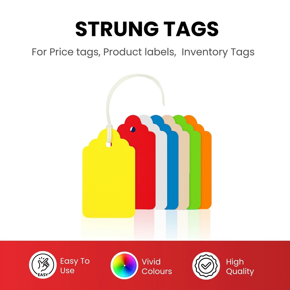 image 1 of Pack of 200 Small Green Strung Tags 13 x 20mm