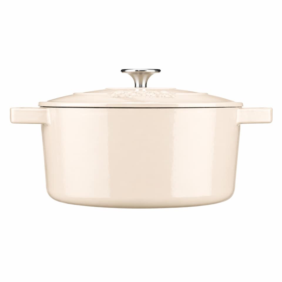 image 1 of Cooks Professional Casserole Dish 26cm – Ovenproof Pan with Lid | White | Ivory