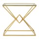 image 1 of Interiors by Premier Stunning Corseted Champagne Console Table, Geometric Design Hallway Table, Easily Maintained Modern Table Gold