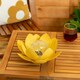 image 2 of ValueLights Yellow Solar Powered Outdoor Waterlily Lotus Flower Decoration Garden Light