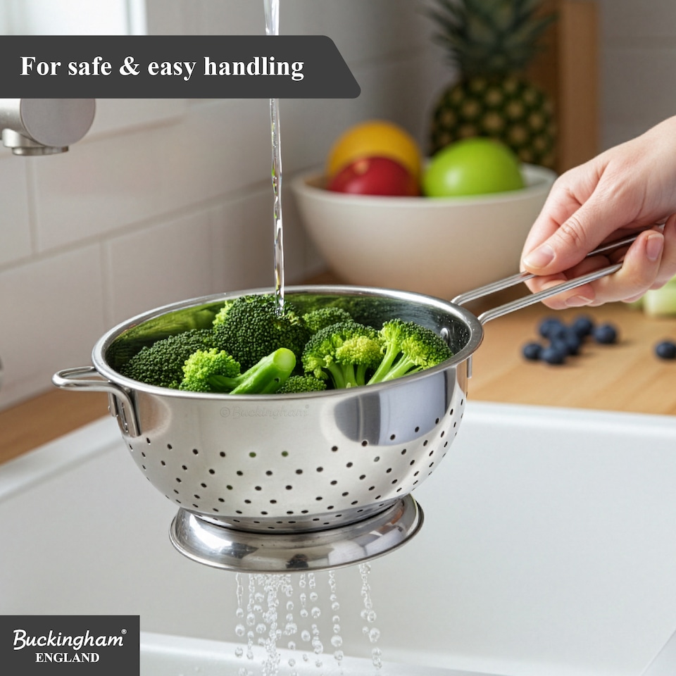 image 1 of Buckingham Colander / Strainer Hemisphere Stainless Steel Base 18 cm.