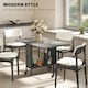 image 6 of HOMCOM Mobile Drop Leaf Dining Table on Wheels with Storage Shelf Grey