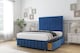 image 3 of Sloomy California Navy Plush Divan Bed With Mattress 2 Drawers Right Side With 26" Strutted Headboard & 12" Matching Footboard 4' Small Double | Blue | Navy | Small Double | 1