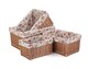 image 1 of Set of 4 Double Steamed Garden Rose Willow Storage Baskets | Multi | Garden Rose | Not provided