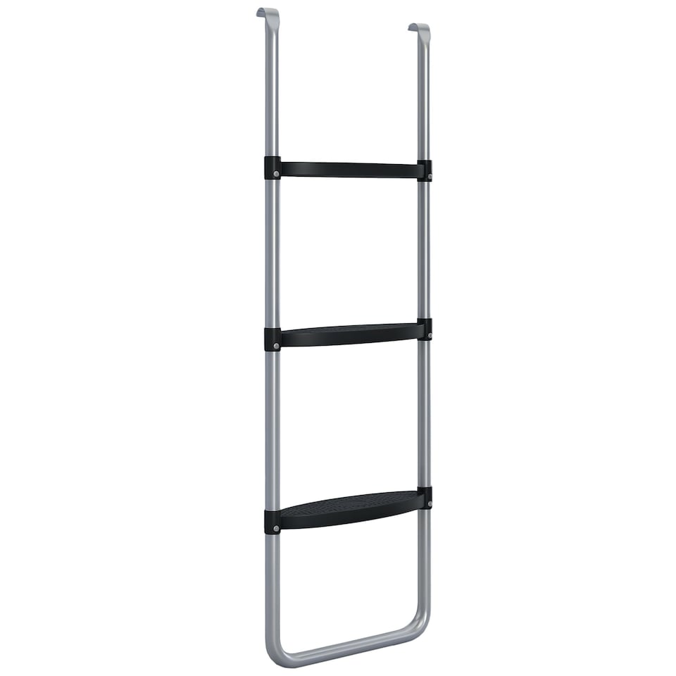 image 1 of SPORTNOW 2 Steps/3 Steps Galvanised Steel Trampoline Ladder Climbing
