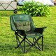 image 8 of Outsunny Camping Chair for Adults, Padded Folding Chair, Olive Green 
