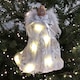 image 1 of 30cm Premier Lit Angel Christmas Tree Topper with Warm White LEDs