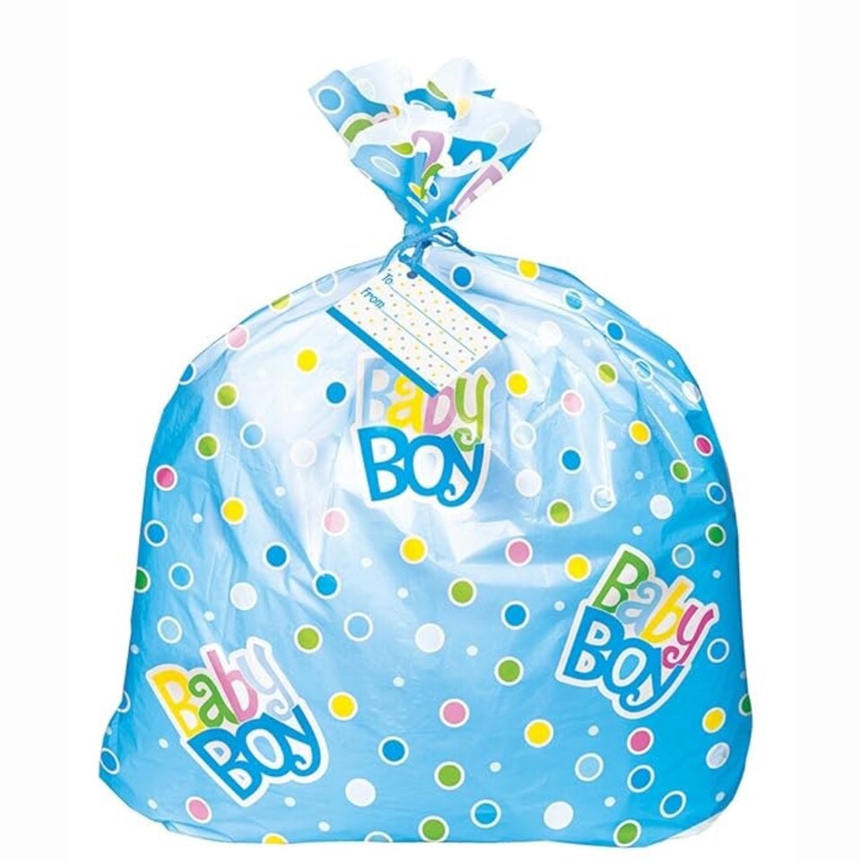 Unique Party Dotted Plastic Gift Bag - Blue - One Size Blue