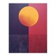 image 3 of Sunset On Plum Abstract Geometric Sky Home Decor Black Framed Wall Art Print A4