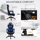 image 4 of Vinsetto Computer Gaming Chair, Racing Desk Chair with Lumbar Support and Footrest, PU Leather Gamer Chair with Headrest and Swivel Wheels for Home, Blue