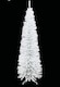 image 2 of 8Ft Artificial Flocked Slim Christmas Pencil Tree Holiday Home Decorations with Pointed Tips and Metal Stand
