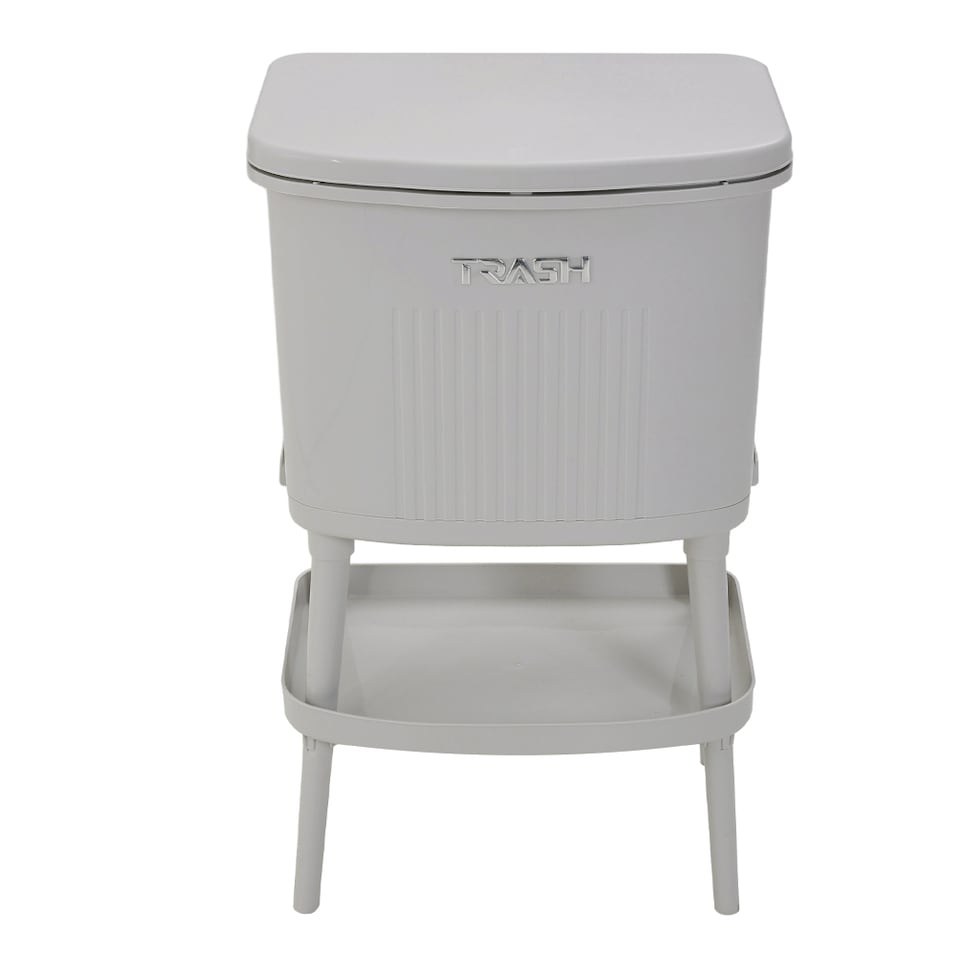 image 1 of Living and Home 21L 2-Tier Dry Wet Separation Trash Bin | Grey