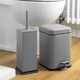image 5 of Harbour Housewares Square Bathroom Pedal Bins - 3 Litre - Matt Grey - Pack of 2