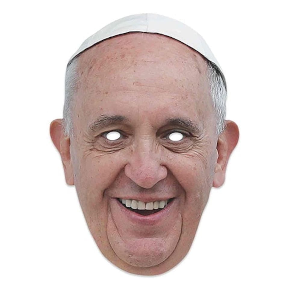 Pope Francis Cardboard Face Mask