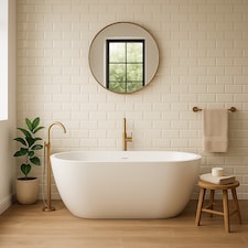 Bone Gloss Metro Tiles (150 Pack-3 Box-3m2 Coverage)-Bath-Premium Ceramic Wall Finish-Inspired by NYC Subway & SoHo Style