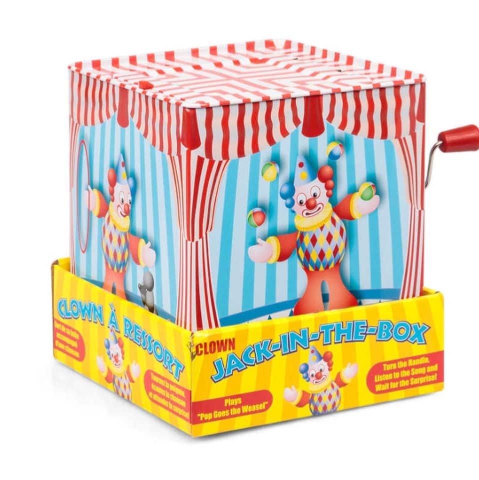 image 1 of Clown Jack In The Box (Assorted Colours)