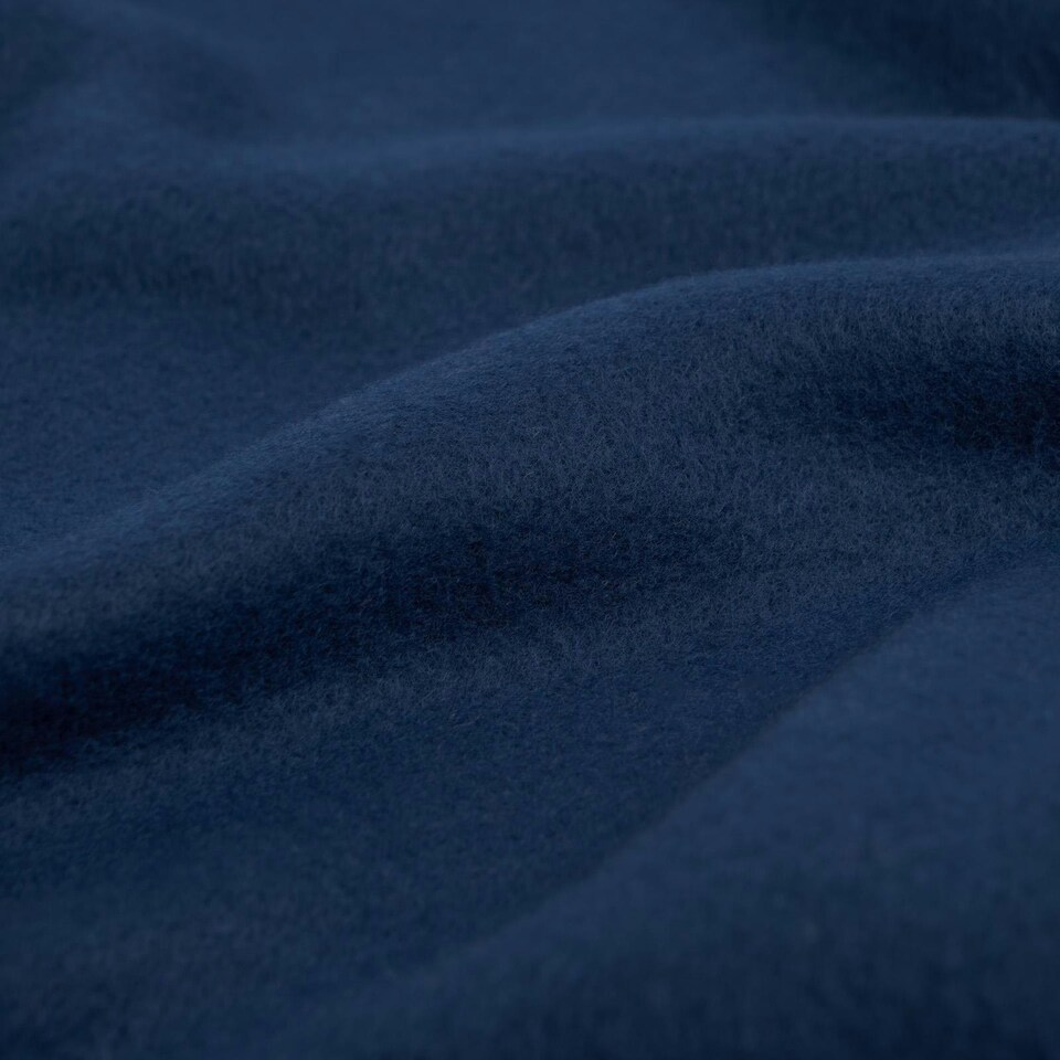 image 1 of OHS Luxury Soft Plain Fleece Blanket Bedspread, 125x150cm - Navy Blue