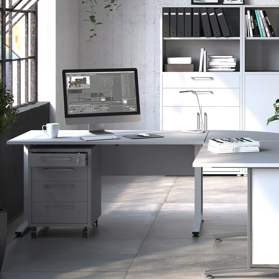 image 1 of Prima Mobile Cabinet in White