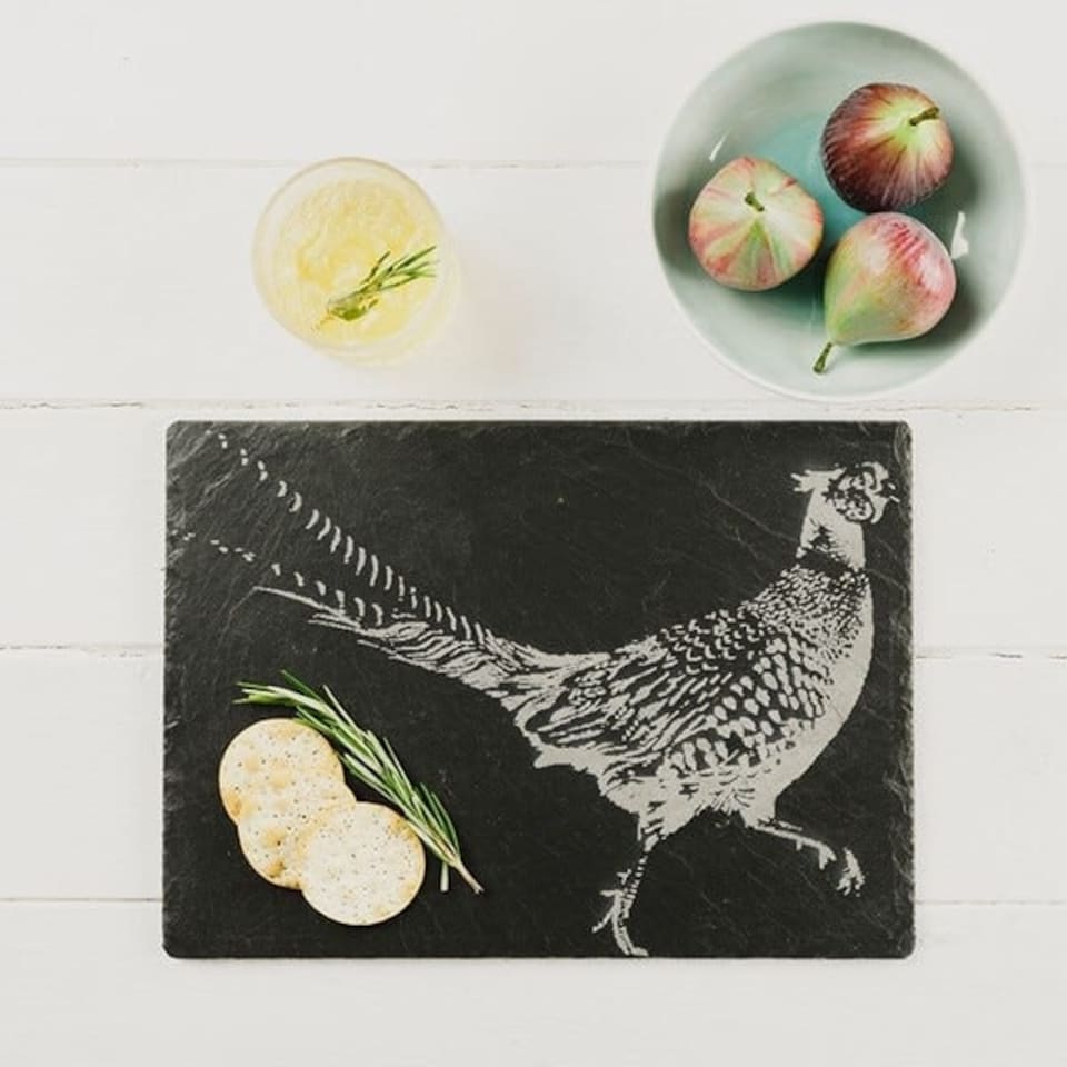 image 1 of The Just Slate Company Pheasant Slate Cheese Board