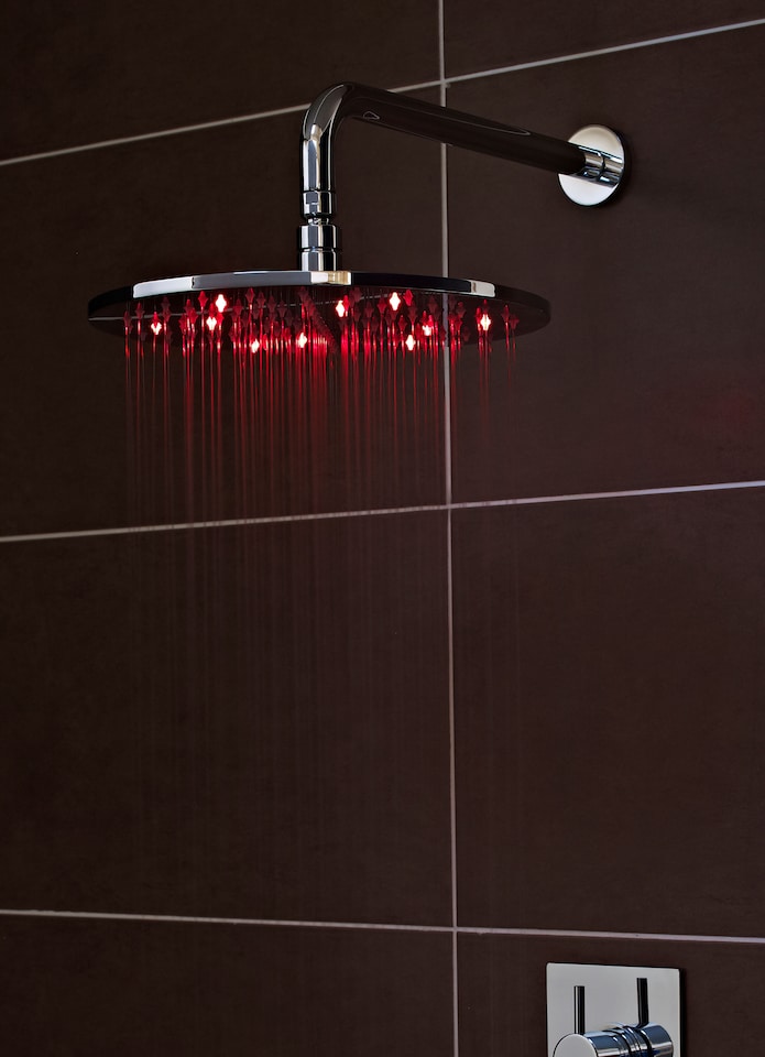 image 1 of Round LED Fixed Shower Head Chrome 300mm