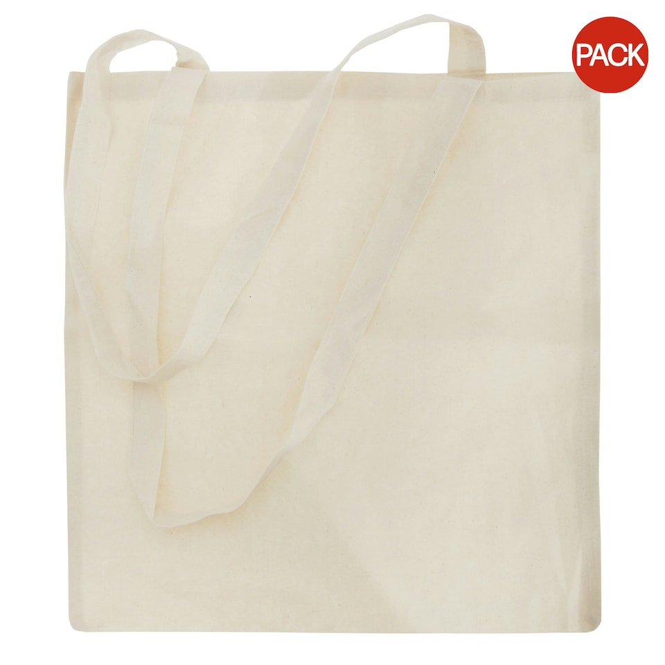 Shugon Guildford Cotton Shopper/Tote Shoulder Bag - 15 Litres (Pack of 2) - Natural - One Size Cream