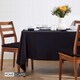 image 2 of Homescapes Black Cotton Tablecloth - 137 x 178 cm | Black | 137cm x 178cm (54" x 70")