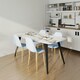 image 8 of HOMCOM Dining Chairs Set of 4 w/ Curved Back, Steel Legs 