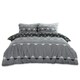 image 4 of Simple Reversible Geo Printed Duvet Cover Set Polycotton Beddings Grey | King
