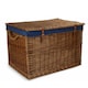 image 9 of Large Light Steamed Storage Wicker Basket with Cotton Lining Multi | Garden Rose | One Size