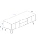 image 6 of Core Products Augusta Industrial Pine 2 Door Flat Screen Wide TV Unit H57.0cm x W114.5cm x D39.5cm Brown