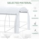 image 4 of Outsunny 6 x 3 x 2 m Polytunnel Greenhouse Pollytunnel Tent w Steel Frame White