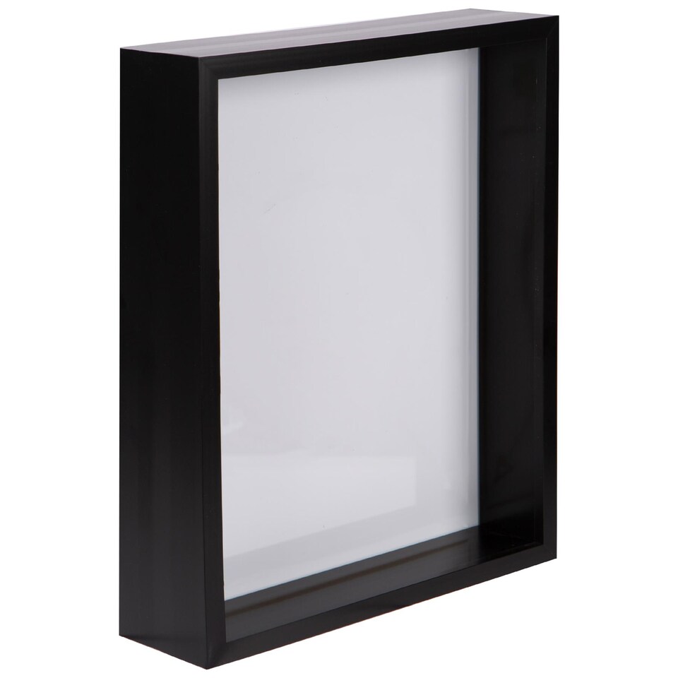 image 1 of Nicola Spring 8 x 10" Deep Photo Frame - Black - 3D Deep Box Picture Frame Portrait Display Case (27.5 x 22.5cm)