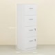 image 3 of HOMCOM 4 Drawer File Cabinet Locking Filing Cabinet A4 Ash Wood-Effect