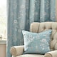 image 4 of Wylder Floral Jacquard Blue Eyelet Curtains (W)229cm x (D)137cm | Multi
