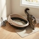 image 4 of Oval Cat Litter Tray Box with Rim | Brown | 1