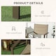 image 6 of Outsunny 2 Pieces Garden Dining Chairs, Aluminium Outdoor Armchair for 2 with Breathable Mesh Fabric, Stackable Design, Khaki